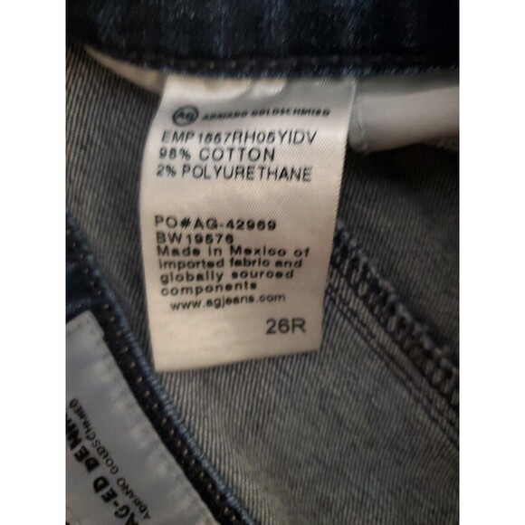 Ag Adriano Goldschmied Prima Cigarette Crop Jeans Medium Wash Blue Low Rise 26R - Picture 5 of 9